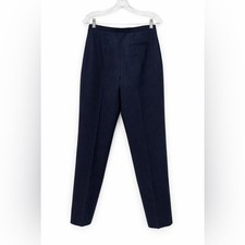 Harve Benard VTG Wool Navy Blue Pinstripe Dress Pants High Waist Classic Size 6