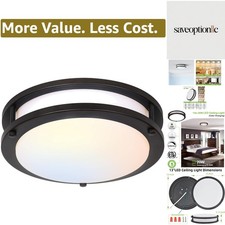 13 inch Flush Mount LED Ceiling Light Fixture, 2700K/3000K/3500K/4000K/5000K ...