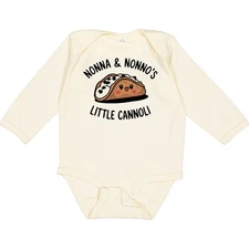Inktastic Nonna And Nonno's Little Cannoli Cute Italian Long Sleeve Creeper Girl