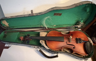 Antique Violin w/case G.A.Pfretzschner bow 1/2 size violin 21" stradivarius copy