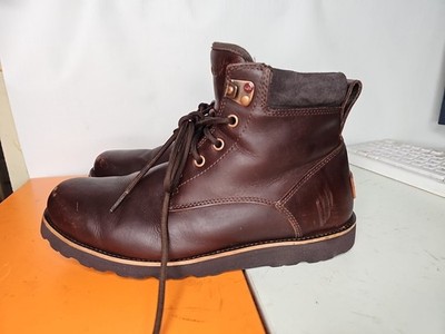 UGG BOOTS SNOW LEATHER BROWN SIZE  8.5 Men's