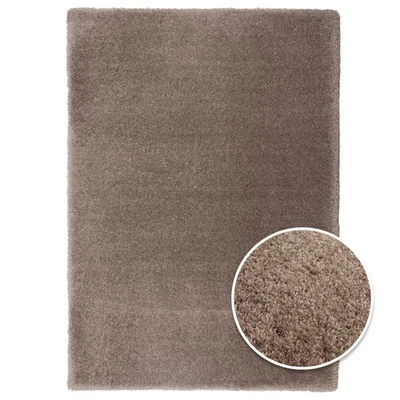 Hochflor Teppich PLEASURE Taupe 25,5mm hoch Rutschfest Wohnzimmer Schlafzimmer - Bild 1 von 4