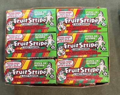 Fruit Stripe Chewing Gum 12 Packs 1 Box Discontinued collectible non-consumable
