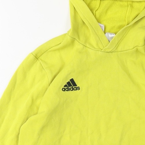 Adidas Boys Green Hoodie Pullover, Size 11-12, Cotton Blend - Picture 10 of 12