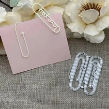 Paper Clip Love You Heart Metal Cutting Dies Scrapbooking Card Making Craft