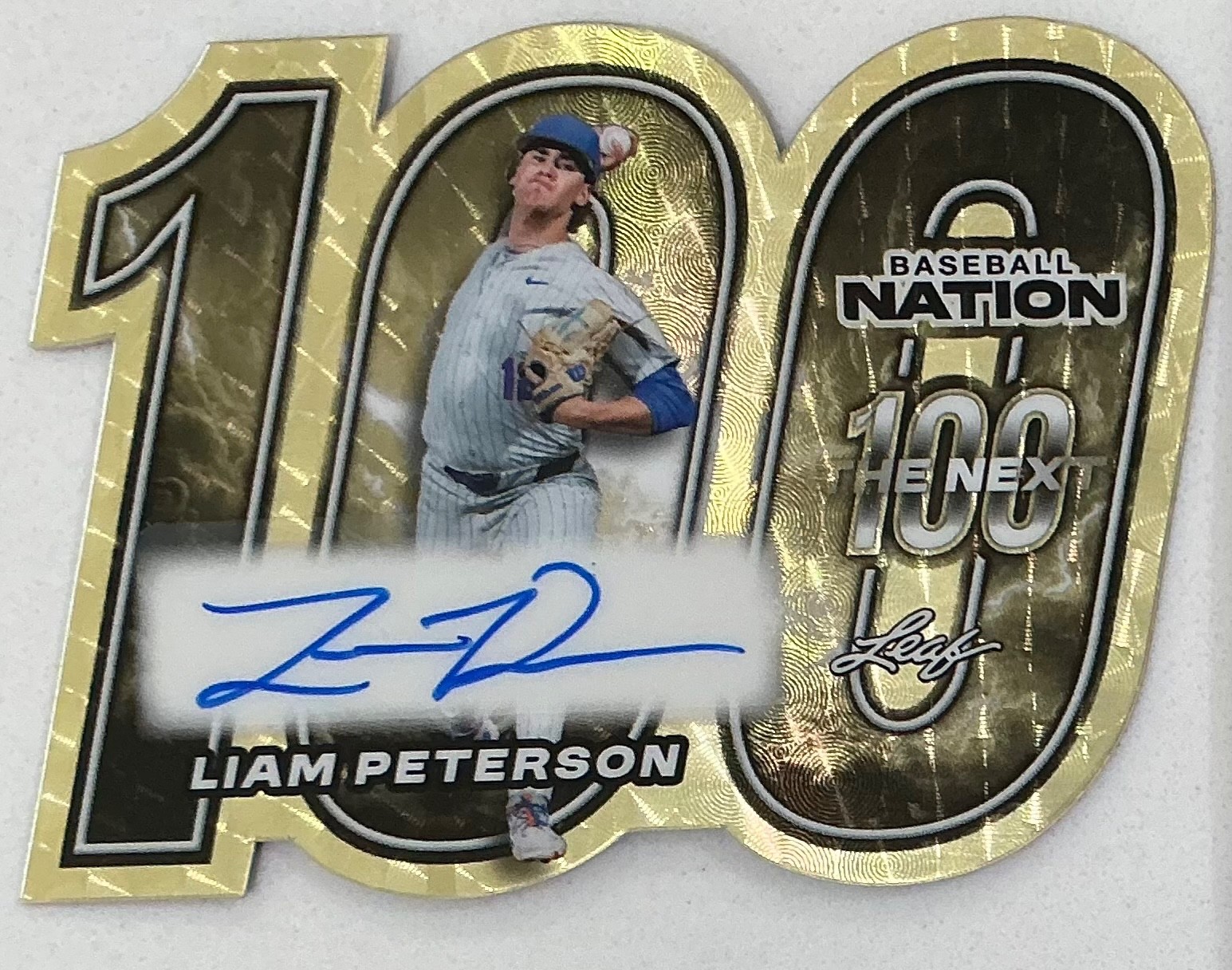 2026 Leaf Baseball Nation Liam Peterson Auto Autograph Super Prismatic #d 1/1