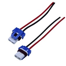 9005 HB3 Ceramic Socket Wire Harness Connectors Headlights Fog Light 2PCS