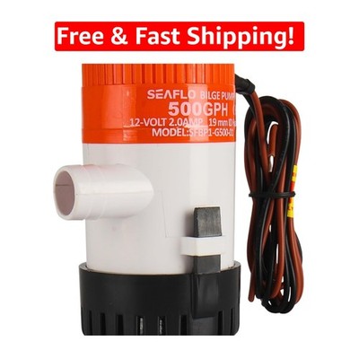 12V Submersible Bilge Pump   500 GPH Flow with Robust Construction &