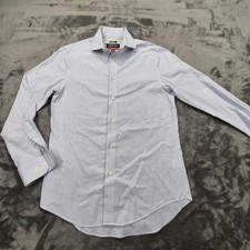 Kenneth Cole Awearness Shirt Mens 15 32/33 Blue Non-Iron Slim Fit AWEAR-TECH