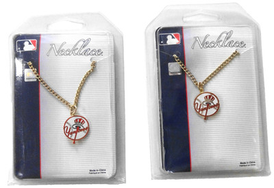 NEW Vintage WinCraft Sports MLB Lot of 2 NEW York NY Yankees Pendant Necklaces