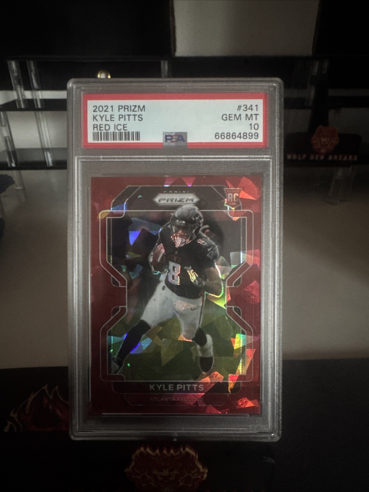 2021 Panini Prizm - Rookie Kyle Pitts #341 Red Ice Prizm (RC) PSA 10