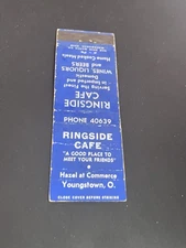 Vintage Ohio Matchbook “Ringside Cafe” Youngstown