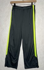Nike Dri-Fit Gray Neon Yellow Athletic Straight Pants - Youth Size Medium
