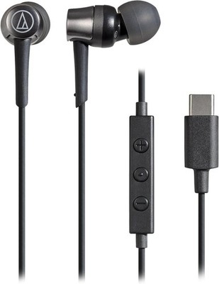 Audio-Technica USB Type-C In-Ear Headphones Earphones Black DAC ATH-CKD3C