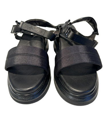 Suzanne Rae Platform Leather Sandal Black Style OSN013 Size 9 US 40 EU