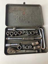 Rare Snap On Sockets Ratchet Metal Case Mostly M Series 6 Odd Sockets