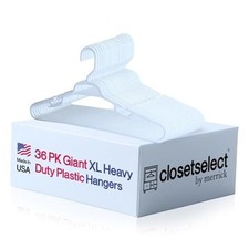 19" XL Plastic Hangers, Giant Heavy Duty Hanger, Merrick, XL Hanger, 36