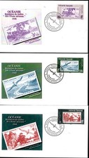 931/3 -FDC 3 ENVELOPPES 1er JOUR    REEDITION  TIMBRES POSTE  AERIENNE