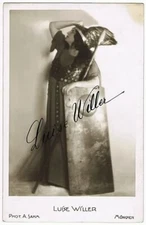 Luise Willer Autograph on old German Photo. CoA