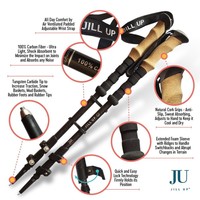 Trekking Poles Set By Jill Up - Lightweight & Collapsible Carbon Fiber Hiking... on sale Trekking Poles Set By Jill Up - Lightweight & Collapsible Carbon Fiber Hiking... on sale