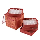 Periea 'Carol' Christmas Bauble Storage Box With Dividers