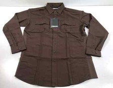 NWT BLAUER 8906 MEN BROWN L/S RAYON BLEND ZIPPER SUPERSHIRT XLARGE-17.5X35