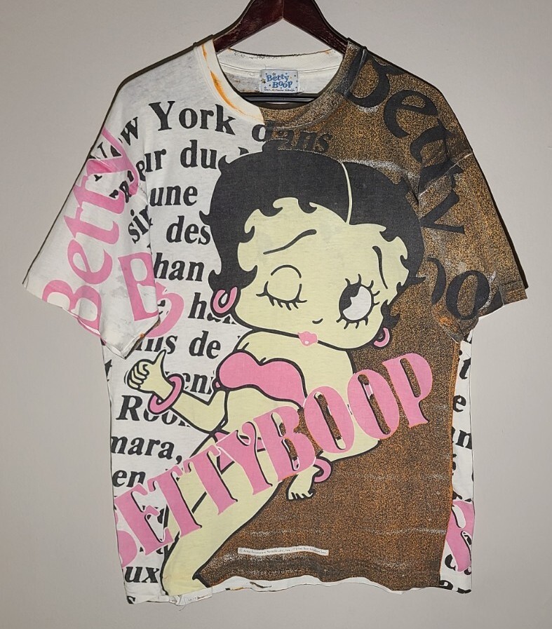 VTG Betty Boop All Over Print Tee Mosquitohead 90s USA AOP NY 