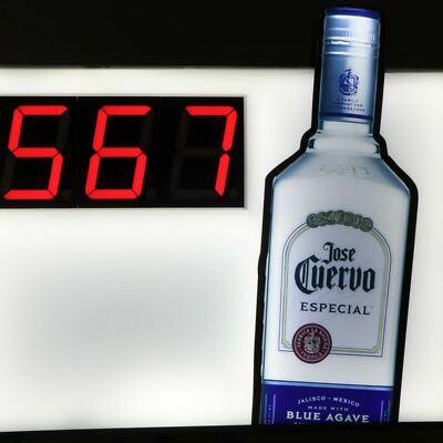 JOSE CUERVO Tequila DOUBLE SIDED Countdown Lighted