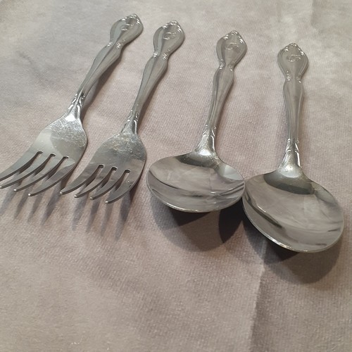 CUS11 by Custom Craft Monogram "D" Flatware 4 pieces Stainless Discontinued - Picture 5 of 10