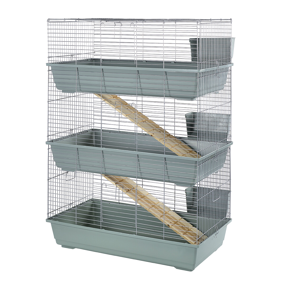 Rabbit Cages Indoor 100 120 cm Single Double Triple Tier With Stand ...