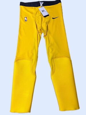 Men's Nike Pro NBA Basketball Padded Tight AA0753-728 Yellow XLT
