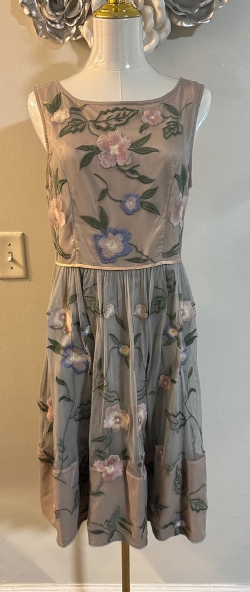 Women's Sundance Floral Embroidered Dress Size 6 Tan & Pink | eBay Women's Sundance Floral Embroidered Dress Size 6 Tan & Pink | eBay