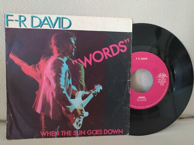 LP 45'' F-R DAVID WORDS WHEN THE SUN GOES DOWN CAR 0036