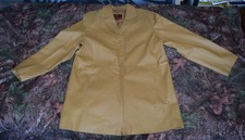 Marc Mattis Ladies 100% Genuine Leather Jacket Trench Coat Tan/camel Size 1x