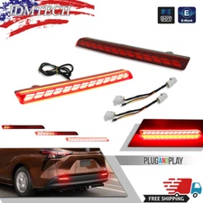 2x Red LED Rear Bumper Tail Brake Turn Signal Lights For Toyota Sienna 2021-2023