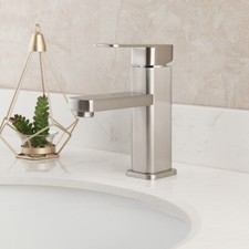 Brushed Nickel Bathroom Vessel Basin Mixer Deck Mounted Faucet Single Handle Tap