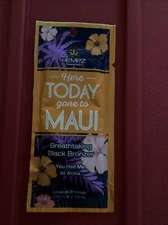 Hempz Here Today Gone to Maui Bronzer Tanning Bed Lotion Sample