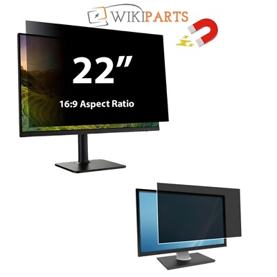 22 Zoll Computer Magnet Sichtschutz Filter 16:9 Verhältnis Anti Spy Entspiegelt