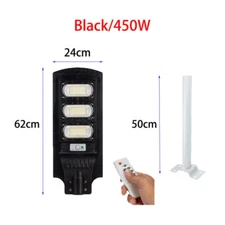 450W LED Solar Street Light PIR Motion Sensor Outdoor Light Yard 1X/2X/5X