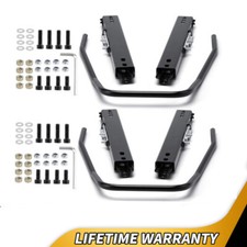 2x Universal Metal Racing Seat Base Slider Rail Brackets Bucket Dual Lock Mount