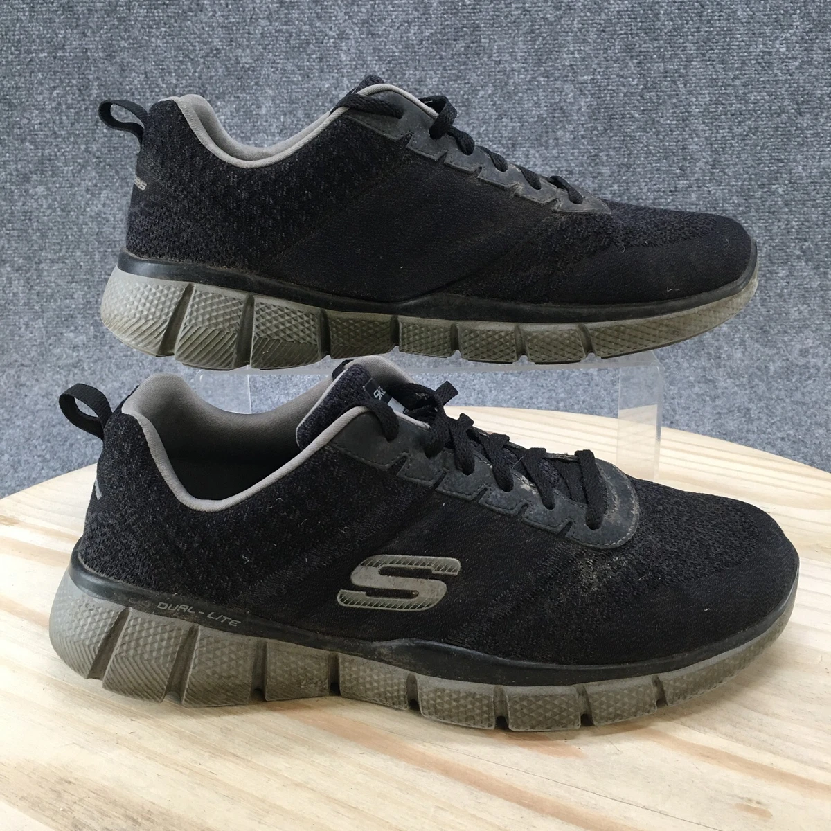 Depender de Talentoso Parámetros Skechers Shoes Mens 10.5 Skech Knit Running Sneakers 51530 Black Lace Up  Low Top | eBay