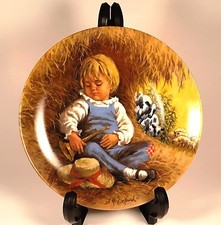 Little Boy Blue Collector Plate Reco 1986 Boy Girl Mother Goose Series Nursery