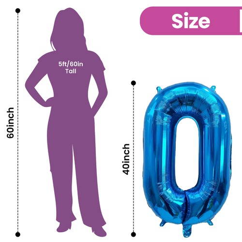 Number Balloons Helium Giant Foil Large Air 16" 32" 40" Birthday Age Party 0-9 - Picture 51 of 73