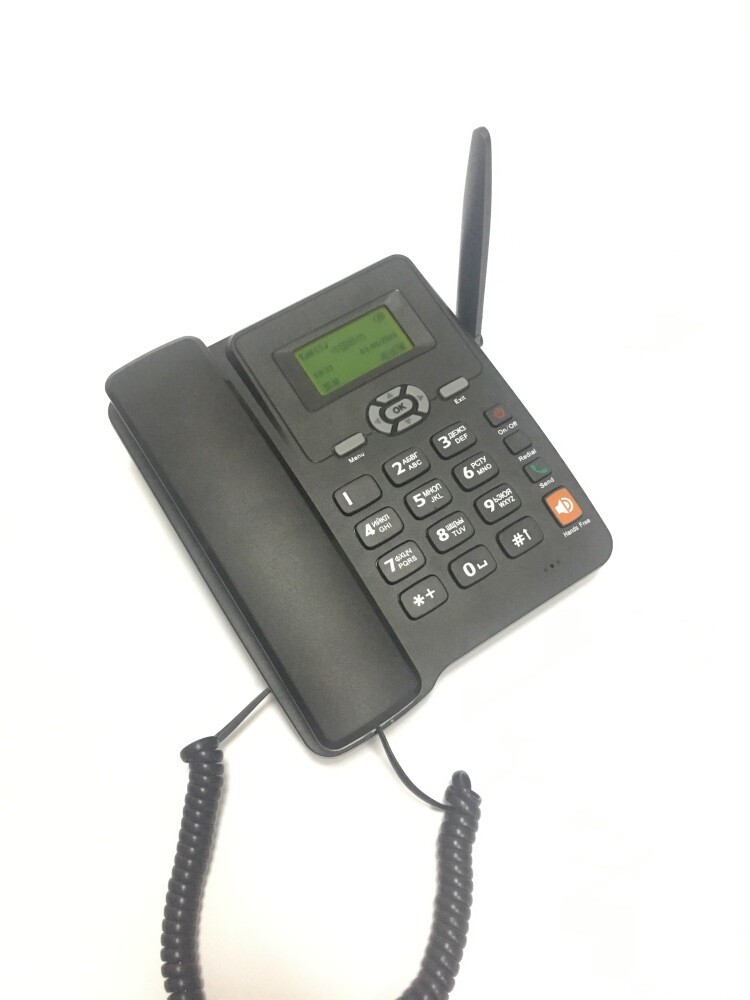 GSM Dual SIM Card Quad band Wired Phone Home Landline Telephone with FM