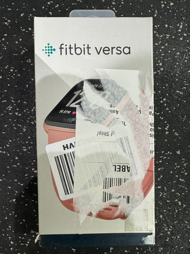 Fitbit Versa Smartwatch, Pink FB504GMBK New Small +Large