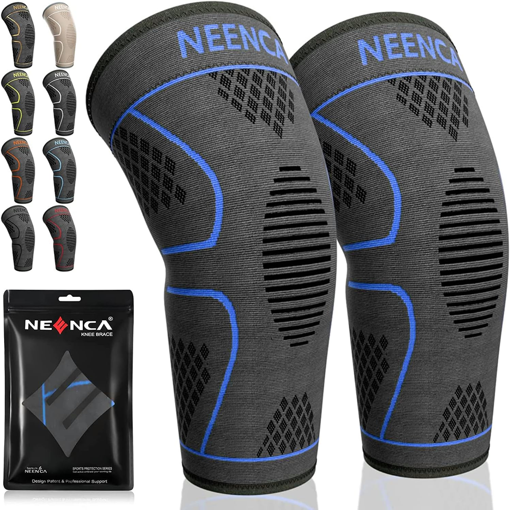 Knee Braces for Knee Pain -2 Pack Knee Sleeves for Knee Pain Set, Knee Brace Com