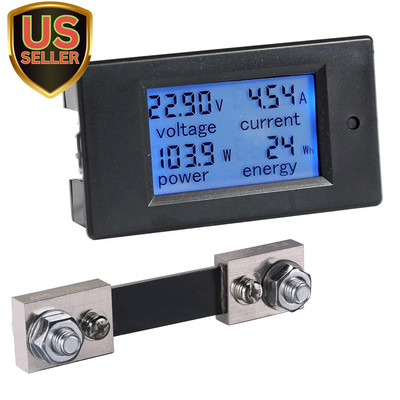 DC 6.5-100V 0-100A LCD Display Digital Current Voltage Power Energy Meter Mul...