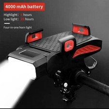 3 In 1 500 Lumen Bicycle Light, Phone Holder, Horn