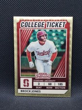 2022 Brock Jones Gold Vinyl 1/1 Elite Extra Optic College Ticket #CTO-21 Rays