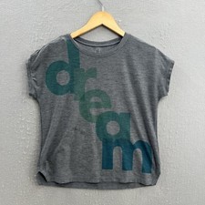 Athleta Girl Gray Athletic T-Shirt Size L/12 Dream Short Sleeve Crewneck